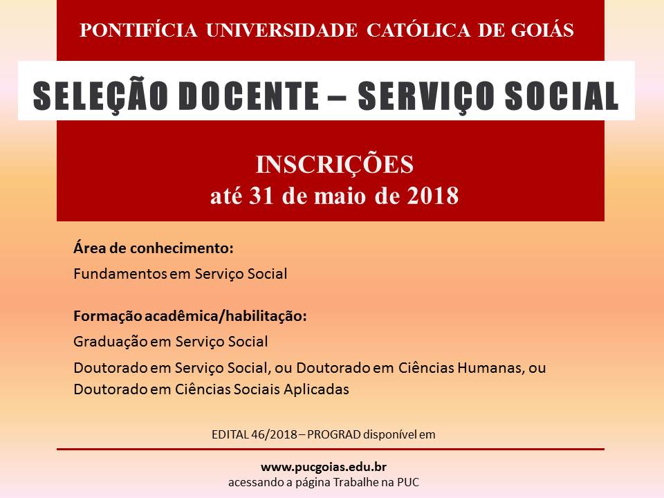 selecao docente servico social