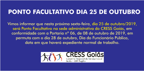 ponto facultativo 28out2019