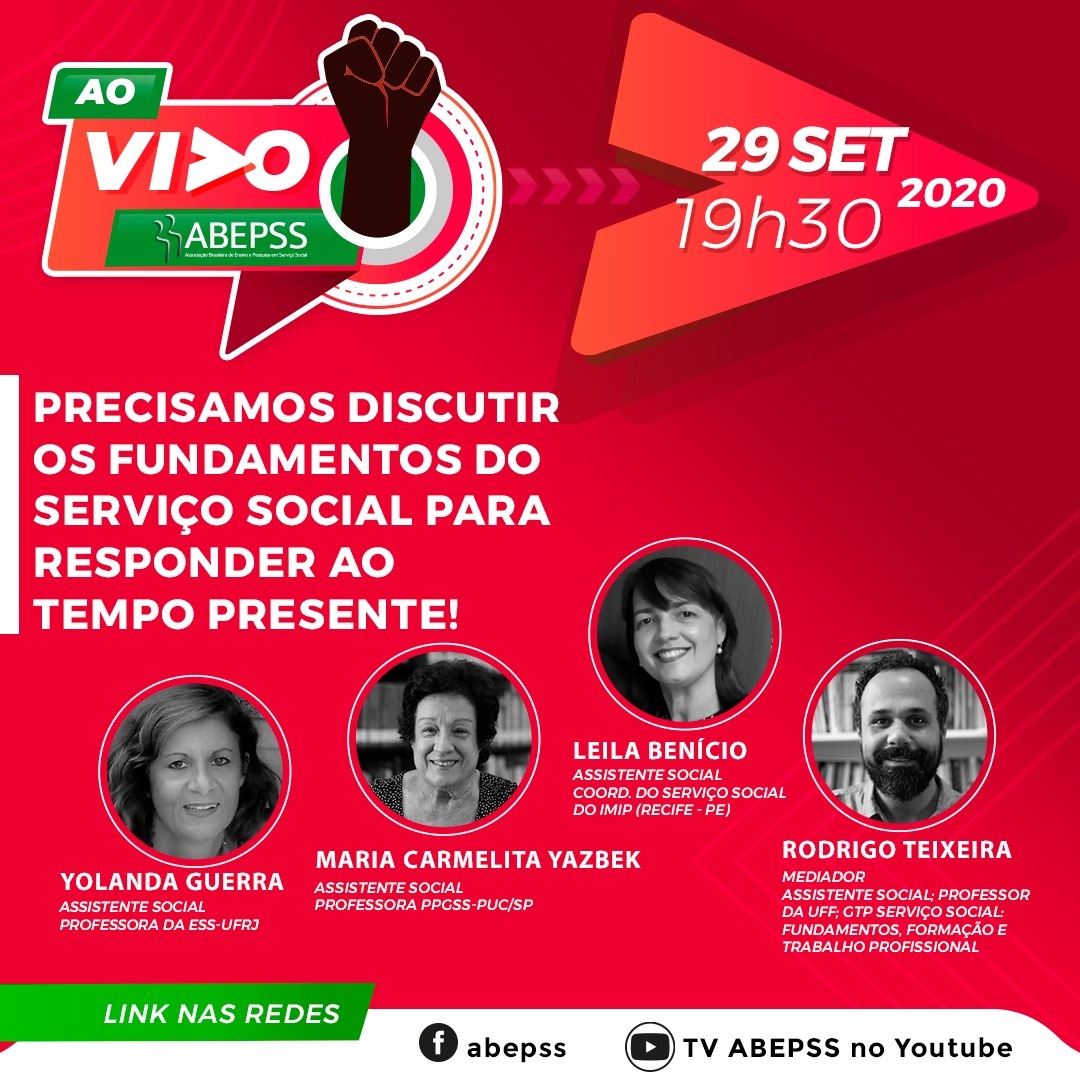 cartaz digital live GTP SS Fundamentos Formação Trabalho