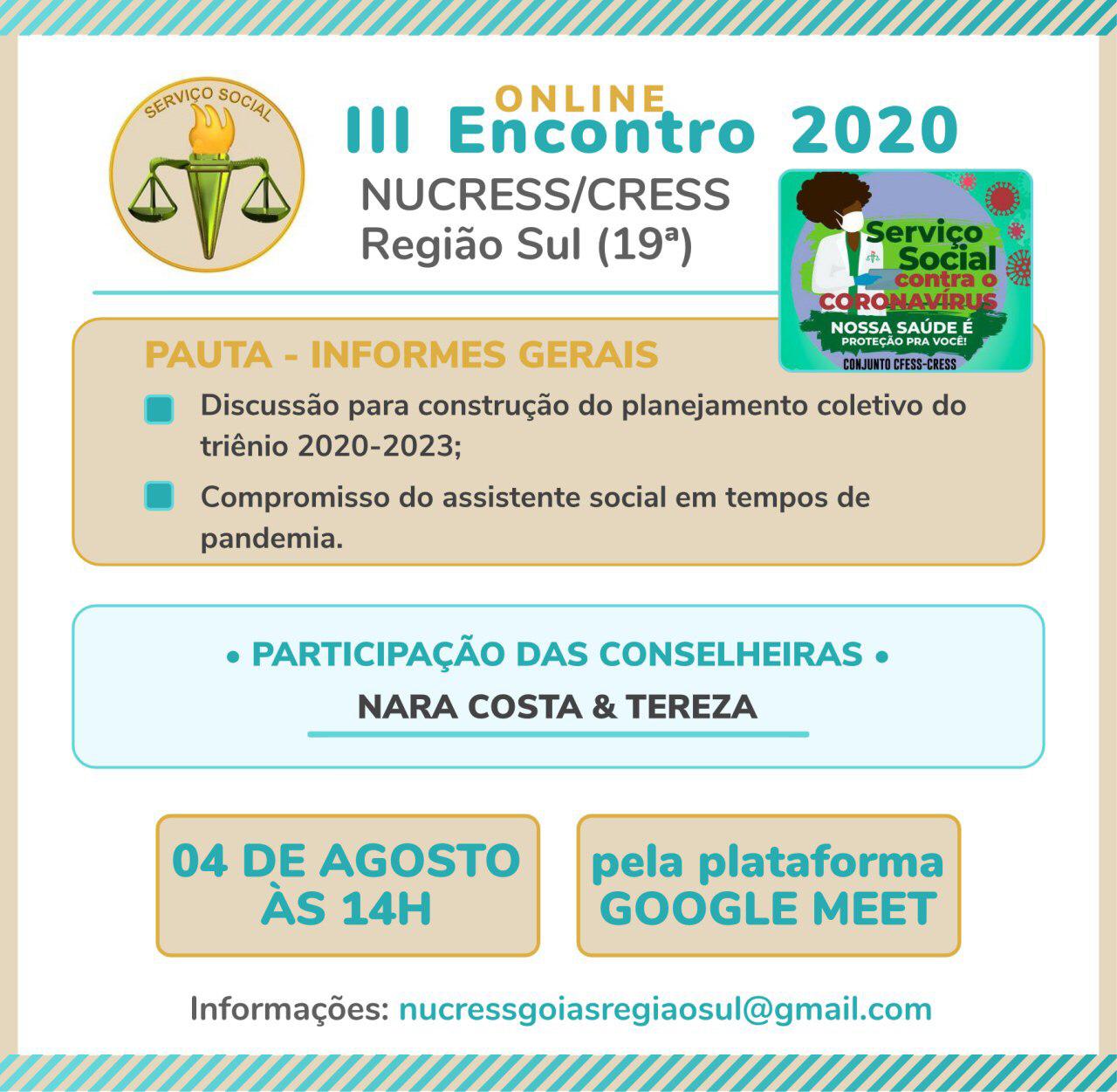 encontro nucress regiao sul 2020