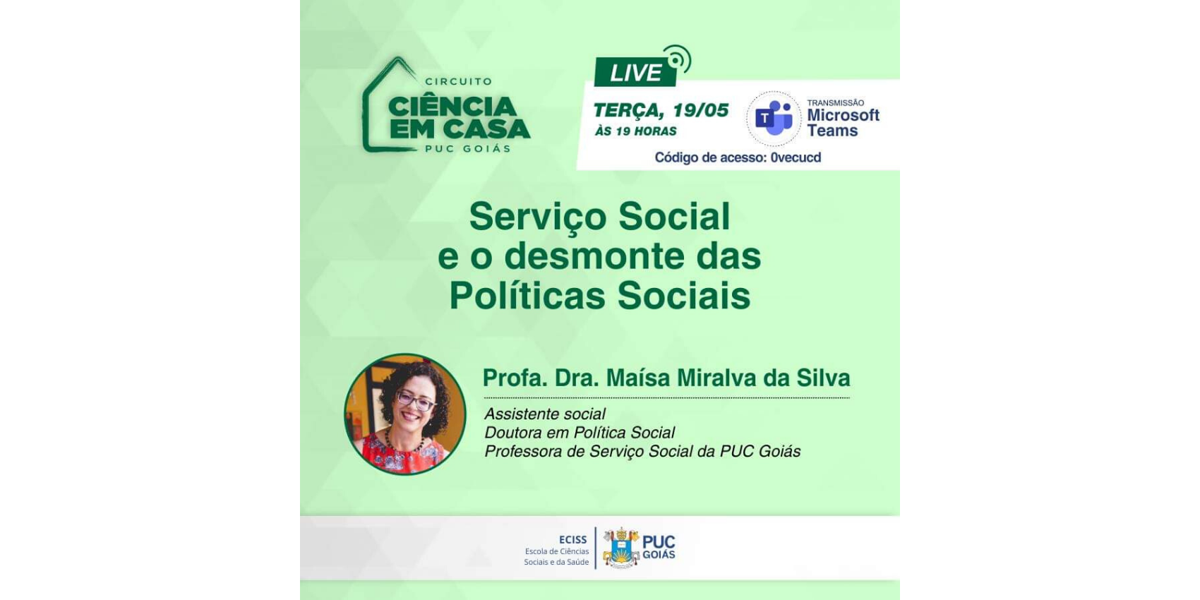 live servico social professora maisa