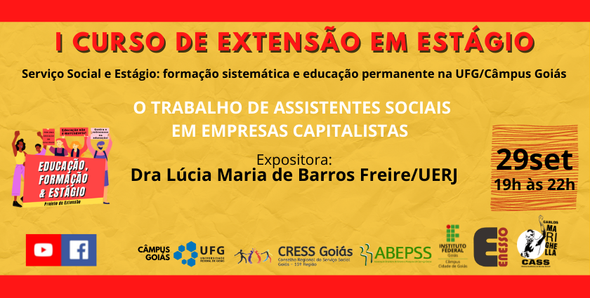 Curso de extensão em estágio cressgo O trabalho de assistentes sociais em empresas capitalistas