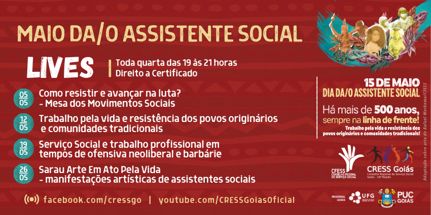 dia do assistente social cress goias 2021 lives