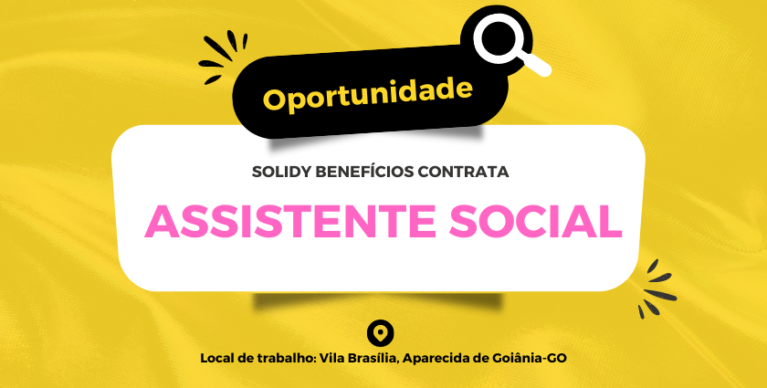 vaga emprego assistente social aparecida de goiania solidy